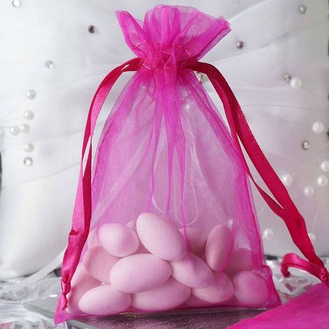 Bridal Shower Treats, Candy Bag Favors, Handmade Party Favors, Favour Jars, Pink Pouch, Candy Favors, Wedding Favor Bags, Wedding Party Favors, Candy Gifts