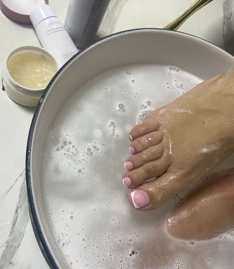 Pedicure🌸🌈🪽✨💕🧼 💌Book your pedicure💌 #pedicure #toenailart #gelnails #watertreatment #nailsnailsnails #nailart #naildesign #frenchnails #nailsonfleek #aesthetic Getting Pedicure Aesthetic, Manicures And Pedicures, Manicure And Pedicure Aesthetic, Self Pedicure At Home, Nail Aesthetic Instagram, Aesthetic Pedicure, Nail Artist Aesthetic, Pedi At Home, Pedicure Quotes