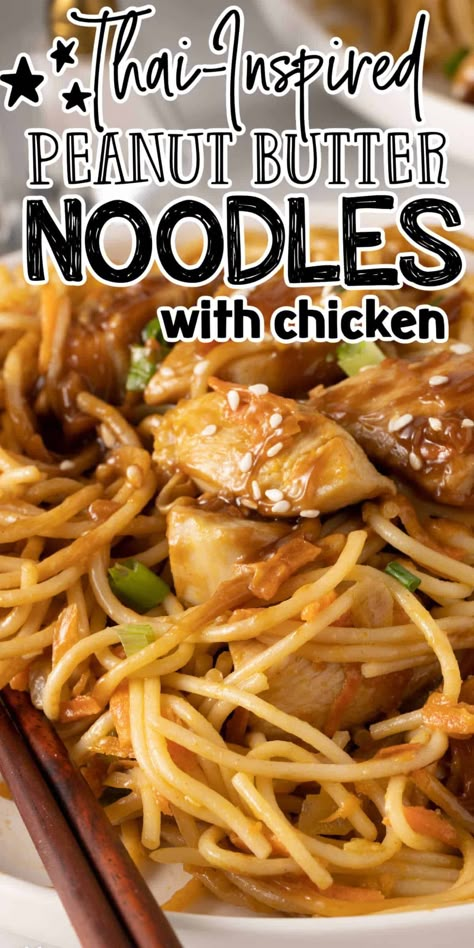 This Easy Thai Peanut Sauce Noodles with Chicken Recipe is a mouth-watering and easy-to-make Asian-inspired dish that combines tender chicken with smooth peanut sauce and flavorful spices. This recipe is a perfect combination of sweet, salty, and savory, and it’s sure to satisfy any craving for Thai cuisine. The creamy peanut butter sauce is the star of the show, providing a rich and satisfying flavor that perfectly complements the tender chicken and tender noodles. This peanut sauce noodles ... Peanut Butter Spaghetti, Thai Peanut Sauce Noodles, Peanut Noodles With Chicken, Easy Thai Peanut Sauce, Peanut Noodles Recipe, Peanut Butter Noodles, Thai Peanut Noodles, Peanut Sauce Noodles, Easy Peanut Sauce