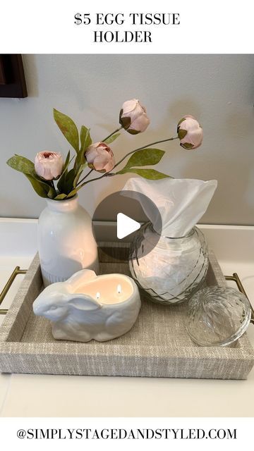 143K views · 8.3K likes | Anne Marie | Stager & Designer on Instagram: "How are you guys styling your $5 @target glass egg? I turned mine into a tissue holder. ✨✨✨  It’s simple to do. Open the tissue box and keep the configuration the same. I used half the tissues so that they would fit easier. You can save the rest for refills.   What do you guys think?  Comment LINK to shop this post.  I will link what I can. The bunny candle is the $5 candle I found @dollartree. It’s so great! ✨✨✨ * * * #targetdollarspot  #targetdoesitagain  #targetshopping #targetfinds #target #bullseyesplayground  #targetbullseye  #targetmom #targetfun #targethaul #targetonespot  #ａｅｓｔｈｅｔｉｃ  #targetclearance  #targetaddict  #newattarget  #homedecor #targetdollarspot #glassware #coffeeaddict #kitchenorganizer  #easterd Tissue Holder Ideas, Target Glass, Bunny Candle, Target Clearance, Target Haul, Target Dollar Spot, Easter Peeps, February 15, Tissue Holder