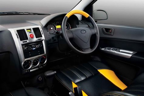 Hyundai Getz SE Malaysia black grey and yellow interior Hyundai Getz Interior, Hyundai Getz Modified, Hyundai Getz, Yellow Interior, Black Grey, Car Seats, Black And Grey, Limited Edition, Product Launch