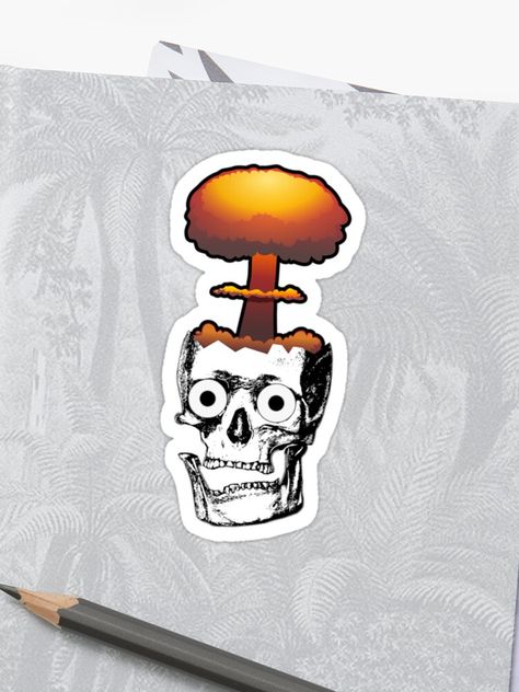 Exploding Skull, Skull Human, Skull Collection, Under My Skin, Decoration Stickers, Big Eyes, Waterproof Stickers, Mind Blown, Vinyl Stickers