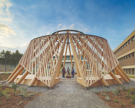 Indigenous Architecture in Canada: A Step Towards Reconciliation - National Trust for Canada Unique Outdoor Spaces, Pavilion Architecture, Modern Architecture Interior, Hoop Dance, Outdoor Pavilion, Wooden Structure, Green Architecture, Gathering Place, Landscape Plans