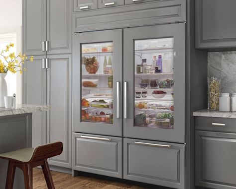 Sub-Zero Refrigerators | Full-Size, Wine Storage and Undercounter Luxury Refrigerator, Subzero Refrigerator, Sub Zero Refrigerator, Glass Door Refrigerator, Kitchen Appliance Storage, Large Refrigerator, Built In Refrigerator, Kitchen Design Trends, Luxury Kitchens