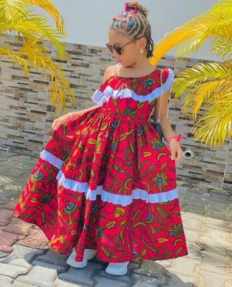 Ankara Gown For Kids, Children Ankara Gowns, Summer Dress For Kids, Children Wears, Gown For Kids, African Kids Clothes, Ankara Styles For Kids, Ankara Dress Designs