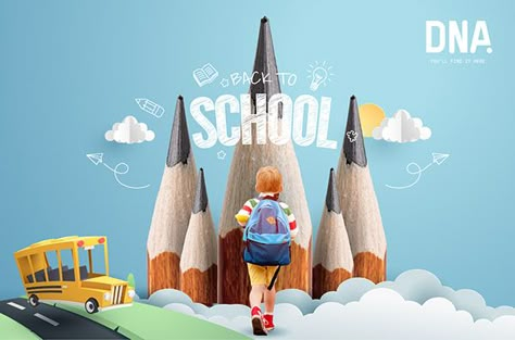 Education Pictures, School Advertising, Education Poster Design, Ads Creative Advertising Ideas, School Creative, Kids Illustration, Social Media Advertising Design, Graphic Design Ads, Graphic Design Photoshop