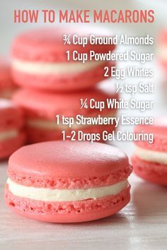 Easy Macaroons Recipe, French Macaroon Recipes, Make Macarons, Macaroon Cookies, How To Make Macarons, Macaron Cookies, French Macaroons, Recipes Baking, Budget Recipes