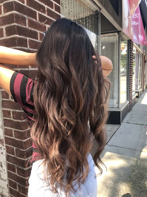 Long hair, Indian girl hair, brown hair, Indian hair Indian Girl Hair Highlights, Balyage On Indian Girl, Hair Colour For Indian Skin Brown Ombre, Indian Dyed Hair, Indian Hair Dye, Indian Girl Hair Color, Indian Girl Hair, Hair Colour For Indian Skin Brown, Warm Undertone Hair Color