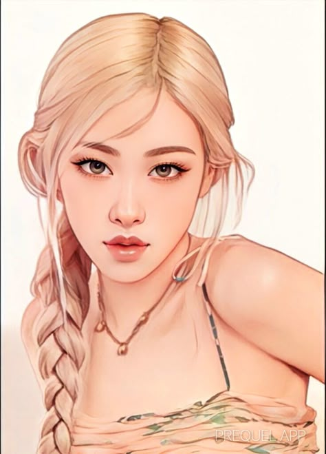 Blackpink Cartoon Art, Rose Drawing Blackpink, Black Pink Drawing, Blackpink Journal, Blackpink Cartoon, Rose Anime, Kpop Cartoon, Rosé Cartoon, Blackpink Anime