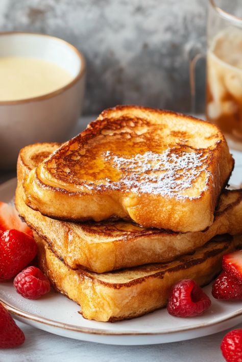 Classic French Toast Recipe - Easy and Delicious Breakfast Diner French Toast, Best Easy French Toast Recipe, Basic French Toast Recipe, Buttermilk French Toast Recipe, Classic French Toast Recipe, French Toast Recipe Stove Top, French Toast For Two, Simple French Toast Recipe, Oven French Toast Recipe