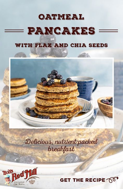 Chia Seed Waffles, Chia Seed Pancakes, Chia Seed Pancakes Healthy, Overnight Oats With Flax Seed, Ground Chia And Flax Seed Recipes, Flax And Chia Seed Oatmeal, Oatmeal With Chia And Flax Seeds, Pancakes With Flaxseed Meal, Flax Pancakes