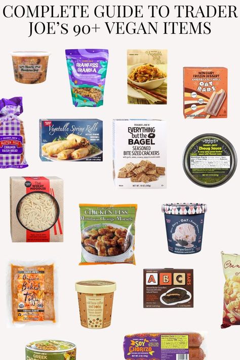 trader joe's vegan Snacks From Store, Trader Joes Haul, Gluten Free Dairy Free Snacks, Trader Joes Snacks, Best Trader Joes Products, Vegan Whole Foods, Vegan For Beginners, Dairy Free Foods, Trader Joes Vegan