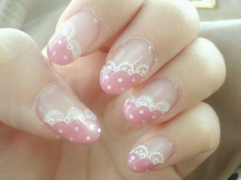 39 lace nail art Simple Nails Design, Lace Nail Design, Nail Designs For Short Nails, Designs For Short Nails, Lace Nail Art, Lace Nails, Her Nails, Really Cute Nails, Designs Nail