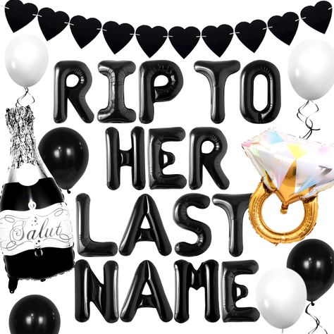 Rap Bachelorette Party, Bachelorette Party Rip Last Name, Black And Red Bachelorette Party, Moody Bachelorette Party, Rip To Her Last Name Bachelorette, Black Bachelorette Theme, Bachelor And Bachelorette Party Combined, Goth Bachelorette Party Ideas, Black Bridal Shower Ideas