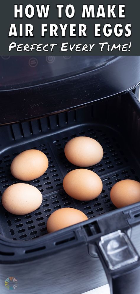 Eggs In The Air Fryer, Air Fryer Hard Boiled Eggs, Creative Egg Recipes, Easy Peel Eggs, Easy Hard Boiled Eggs, Recipe For Air Fryer, Cooking Hard Boiled Eggs, Hard Boiled Egg Recipes, Cook Eggs