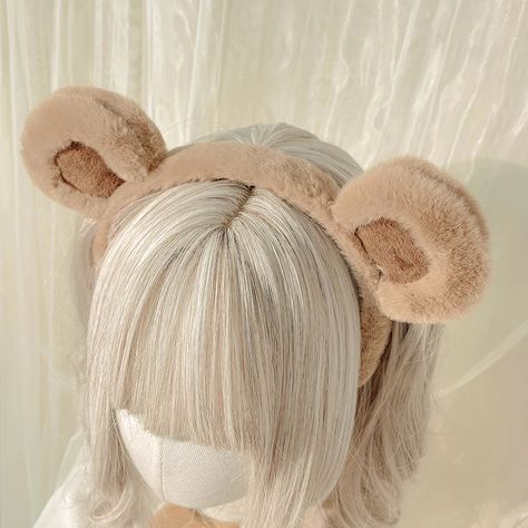 Cute Hairbands, Kawaii Headband, Cute Accessories Kawaii, Kawaii Hair Accessories, Teddy Bear Costume, Girls Accesories, Kawaii Hat, Pink Academia, Designer Hair Accessories