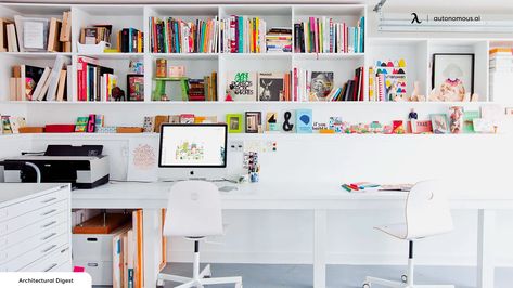 Designing an Inspiring Art Room: Ideas to Spark Creativity Cintiq Setup, Dream Workplace, Creative Home Office, Workspace Studio, Artists Studios, Grey Floor, Converted Garage, Old Office, Creative Room