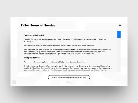 Daily UI #089 - Terms of Service Ux Tips, Ui Patterns, Ui Components, Daily Ui, Wedding Site, Web Design Services, Terms And Conditions, Mobile App Design, Ux Ui