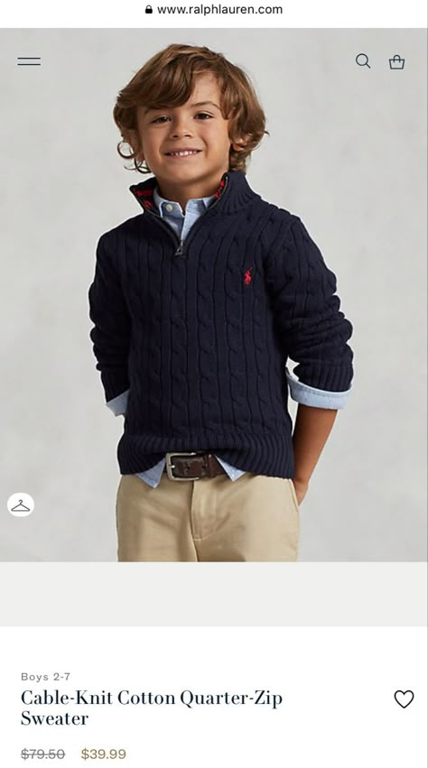 Preppy Toddler Boy, Preppy Boy Outfits, Ralph Lauren Kids Boys, Preppy Boys, Ralph Lauren Boys, Quarter Zip Sweater, Boys Sweaters, Ralph Lauren Outfits