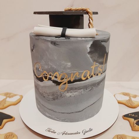 Graduation Cake Blue And Gold, Graduation Cake, Graduation Cakes, Blue And Gold, Cake Designs, Cake, Gold, Blue, Quick Saves