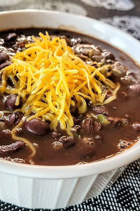 Easy Black Bean Soup for Two Black Bean Salsa Soup, Quick Soups, Soup For Two, Mediterranean Soup, Bean Soups, Easy Black Bean Soup, Cozy Soups, Beans Soup, Pesto Recipes