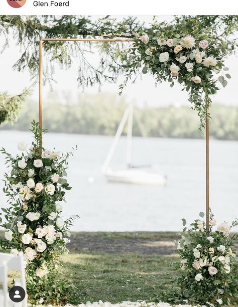 Boho Outdoor Wedding, Wedding Arches Outdoors, Blue Wedding Bouquet, Sea Wedding, Arch Flowers, Arch Decoration Wedding, Wedding Ceremony Flowers, Engagement Party Decorations, Wedding Flower Decorations