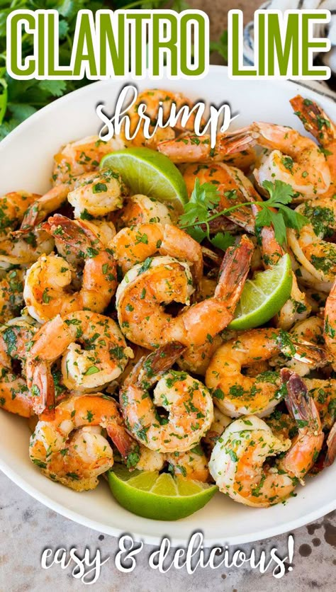 Cilantro Garlic Shrimp, Cilantro Lime Black Bean Shrimp And Rice, Cilantro Lime Shrimp Marinade, Cilantro Lime Rice With Shrimp, Garlic Cilantro Shrimp, Cilantro Lime Grilled Shrimp, Shrimp Cilantro Recipes, Best Pescatarian Recipes, Shrimp Lime Cilantro