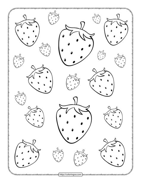 Strawberries Coloring Page Strawberry Coloring Pages Free Printable, Strawberry Template Free Printable, Strawberry Coloring Pages, Strawberry Printable, Budget Art, Pencil Drawing Images, Strawberry Color, Preschool Coloring Pages, Strawberry Picking