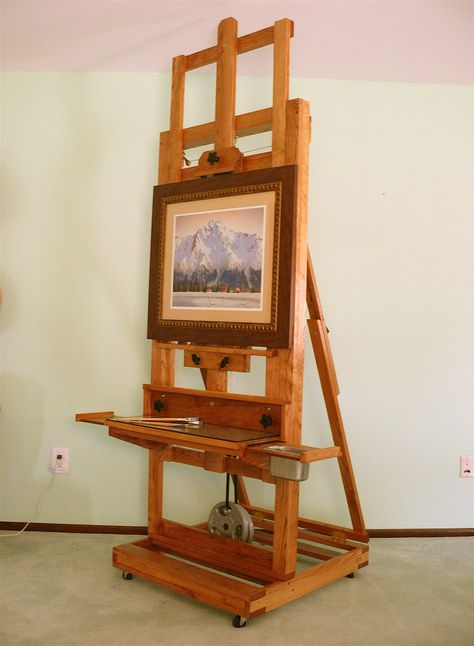 Cadmium Easel by Bob Perrish  ~  x Artist Easel Plans, Drafting Tables, Painting Easel, Pochade Box, Art Studio Space, Art Studio Organization, Art Studio Room, Artist Easel, Art Studio At Home