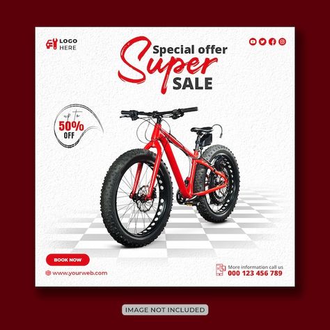 PSD bicycle sale creative instagram post... | Premium Psd #Freepik #psd #cycle #cycling #post Clearance Sale Poster, Sale Creative, Social Media Banner Design, Kids Cycle, Bicycles For Sale, Graphic Arts Illustration, Social Media Poster, Avengers Wallpaper, Promotional Design