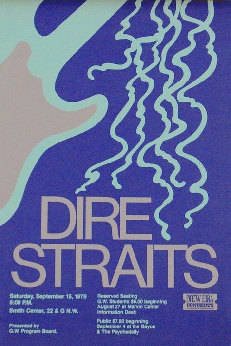 Artist Posters, Concert Poster Design, Vintage Concert Posters, Dorm Wall Art, Dire Straits, Mark Knopfler, Music Collage, Spotify Covers, Record Covers