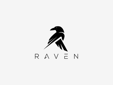 Raven Logo Design Ideas, Crow Logo Design Ideas, Crow Logo Design, Raven Name, Raven Logo Design, Artsy Logo, Crow Vector, Raven Vector, Heron Logo