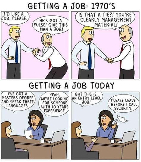 The Sad Truth of Hiring Employees Nowadays Soft Services, Getting A Job, Entry Level Jobs, Then Vs Now, Masters Degree, Work Memes, Job Hunting, Funny Games, Job Search