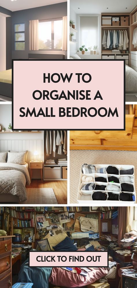 🔍 Tight on space? No problem! Our guide offers the best bedroom design ideas and small bedroom inspirations to help you organize and decorate. See how simple changes can make a huge difference—click to read now! Small Bedroom Tips And Tricks, How To Organise A Small Bedroom, Cluttered Small Bedroom, How To Decorate Small Bedroom Ideas, Making The Most Of A Small Bedroom, Styling A Small Bedroom, How To Organize Small Bedroom, How To Organize A Small Bedroom, Extra Small Bedroom Ideas