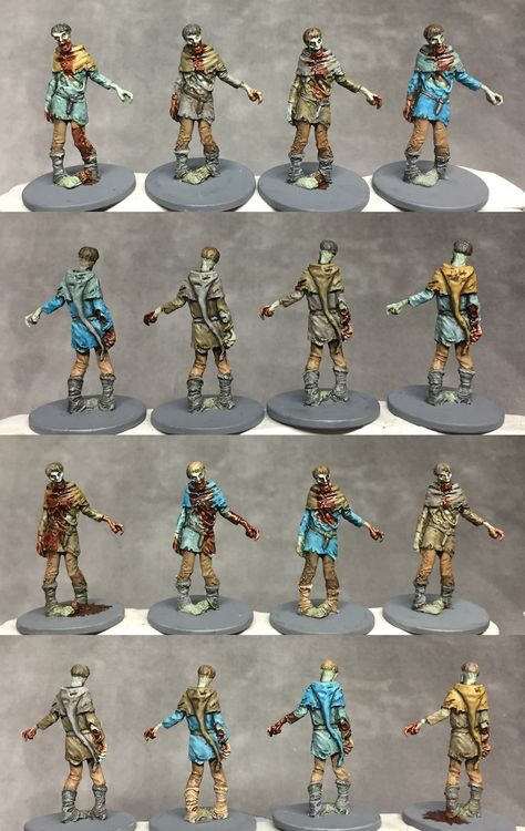 Zombicide Black Plague painted figures standard walkers with jelly bag cap (Zipfelmütze) Zombicide Black Plague Painted, Figurine Painting, Zombicide Black Plague, Black Plague, Dnd Mini, Tabletop Miniatures, D&d Minis, Dungeons And Dragons Miniatures, Jelly Bag