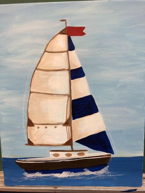 Sail Boat Drawing, Noah Nursery, Diy Bord, Sailing Painting, Boat Drawing, Sailboat Art, Glass Fusing Projects, Sailboat Painting, Ship Paintings