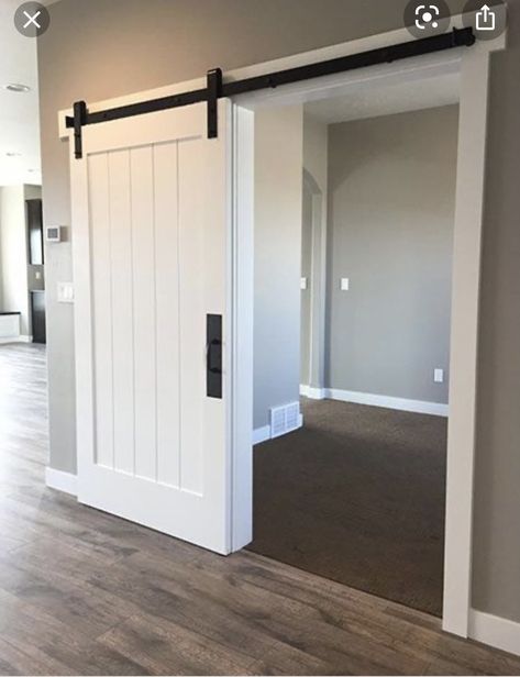 Replacing Closet Doors, Barn Door Bedroom, Rustic Barn Doors, Bedroom Barn Door, Rolling Doors, Barn Door Ideas, White Barn Door, Barn Door Closet, Door Plan