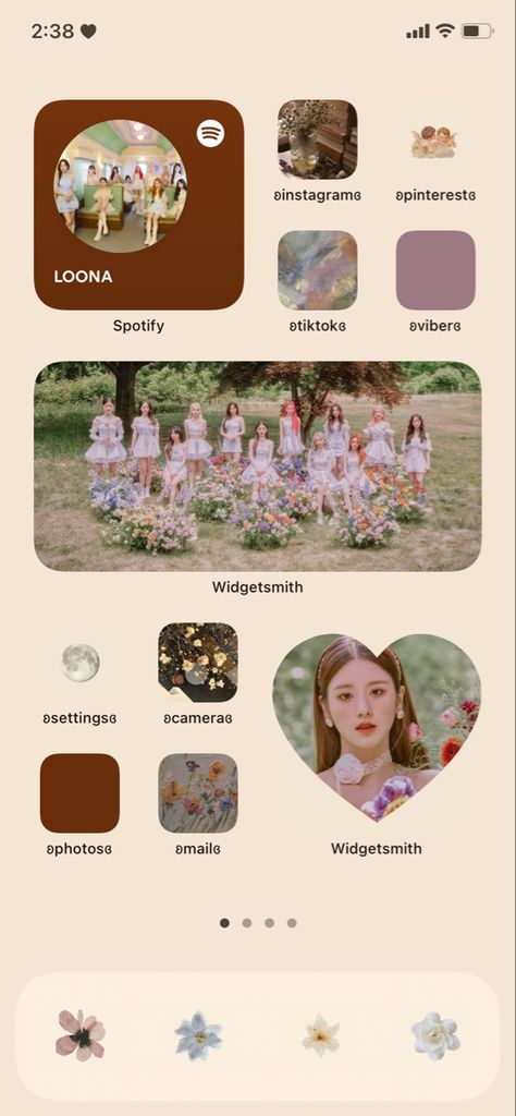 #loona #homescreen #ios14 #heejin #oliviahye #hyejoo #chuu #inspo Loona Phone Layout, Chuu Homescreen, Loona Homescreen, Ios Screen, Ios14 Homescreen, Phone Decorations, Phone Decoration, Ios 15, Phone Inspiration