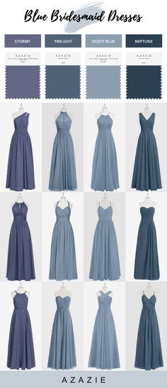 Azazie Bridesmaid Colors, Blue Wedding Dress Bridesmaid, Brids Mades Dresses, Bridesmaid Blue Dresses, Bridesmaid Dresses Dusty Blue, Azazie Dusty Blue, Mismatched Bridesmaid Dresses Blue, Bridesmaid Dresses Blue, Dusty Blue Bridesmaid