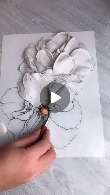 Texture Painting Techniques, Sculpture Art Projects, Easy Flower Painting, Easy Painting Ideas, Diy Abstract Canvas Art, Plaster Wall Art, Texture Painting On Canvas, Abstract Floral Art, Canvas For Beginners