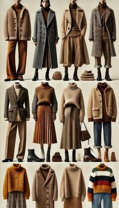 Oversize Winter Coat, Oversized Coat Women, Cool Tone Winter Outfits, 2024 Fall Color Palette, Skirt With Vest Outfits, Women Sweater Vest Outfit, Trend Winter Outfit 2024, Fall Color Palette Outfits, Earth Tone Color Palette Outfit