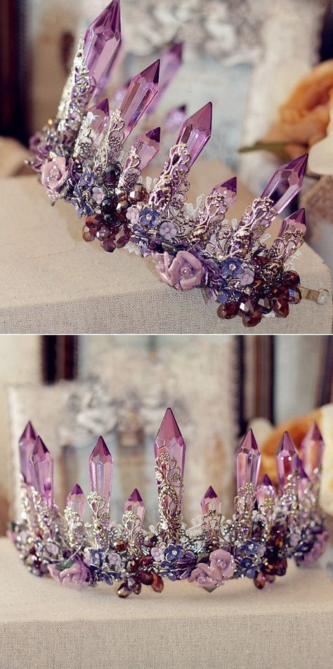 gorgeous pink crystal mermaid crown Mermaid Crown, Jewelry By Material, Bridal Crown, Wedding Crown, Fantasy Jewelry, Tiaras And Crowns, Diy Schmuck, Elegant Wedding Invitations, Casual Winter Outfits