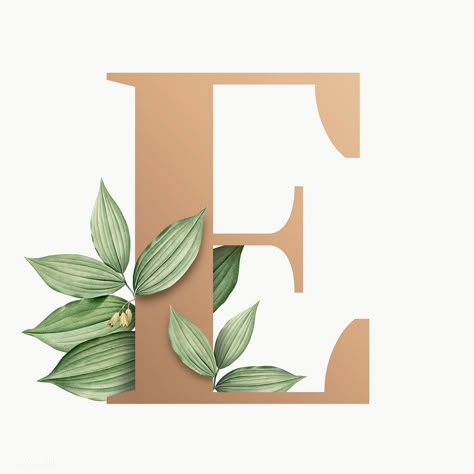 Letter E Art, Botanical Capital Letter, Balloon Decorations Diy Tutorials, High Quality Aesthetic, Science Chart, Tile Painting, Quality Aesthetic, Baby Applique, Alphabet Wallpaper