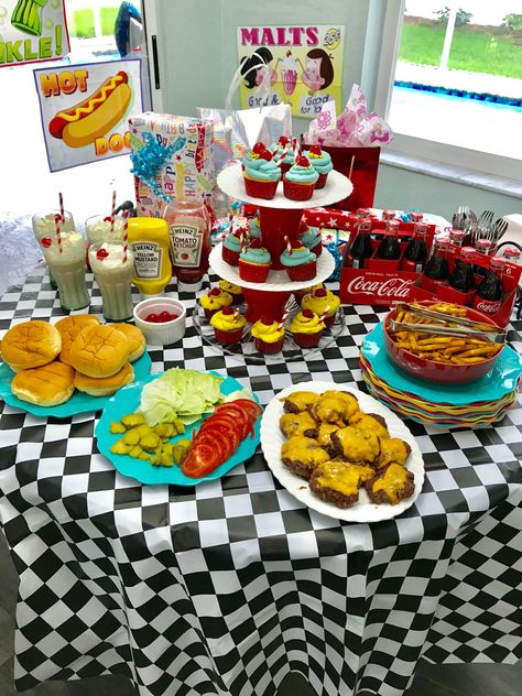 50s Bday Party Ideas, 1950s Pop Culture, Soda Birthday Party, Riverdale Birthday Party Ideas, Riverdale Party Ideas, 50s Birthday Party Ideas, 50s Birthday Party Theme For Kids, Riverdale Themed Birthday Party, Soda Shoppe Party Ideas