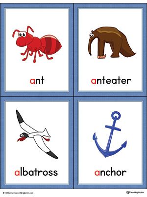 Letter A Words and Pictures Printable Cards: Ant, Anteater, Albatross, Anchor (Color) Worksheet.The Letter A Words and Pictures Printable Cards can be used for flashcards, various games and/or help your student associate unfamiliar words with a picture. Colorful picture cards for ant, anteater, albatross, and anchor. A For Ant, Alphabet Word Wall Cards, Alphabet Poem, Alphabet Word Wall, Letter A Words, Color Worksheet, A Words, Montessori Teaching, Alphabet Books