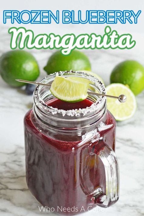 Blueberry Drinks, Blueberry Margarita, Blueberry Cocktail, Craft Cocktail Recipe, Slow Cooker Freezer Meals, Any Means Necessary, Frozen Lemon, Frozen Margaritas, Best Cocktail Recipes