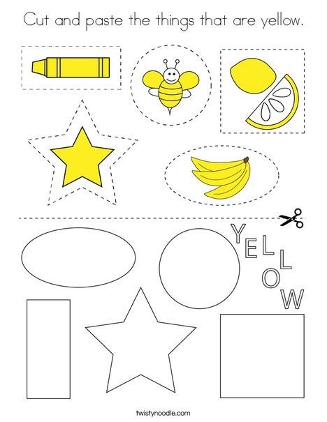 Cut and paste the things that are yellow Coloring Page - Twisty Noodle Y Is For Yellow Preschool, Things That Are Yellow, Color Yellow Worksheets For Preschool, Yellow Worksheets Preschool, Yellow Preschool Activities, Yellow Activities For Toddlers, Color Yellow Activities For Preschool, Yellow Coloring Page, Kindergarten Game