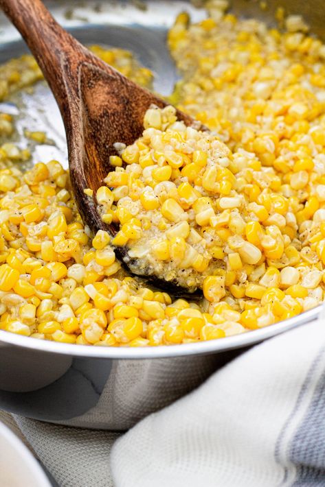 Southern Sweet Fried Corn | Jaylynn Little Fried Corn Recipe, Southern Fried Corn, Sweet Potato Vegetarian, Slow Cooker Creamed Corn, Sweet Fries, Creamed Corn Recipes, Sweet Potato Biscuits, Corn Dishes, Sweet Potato Pancakes