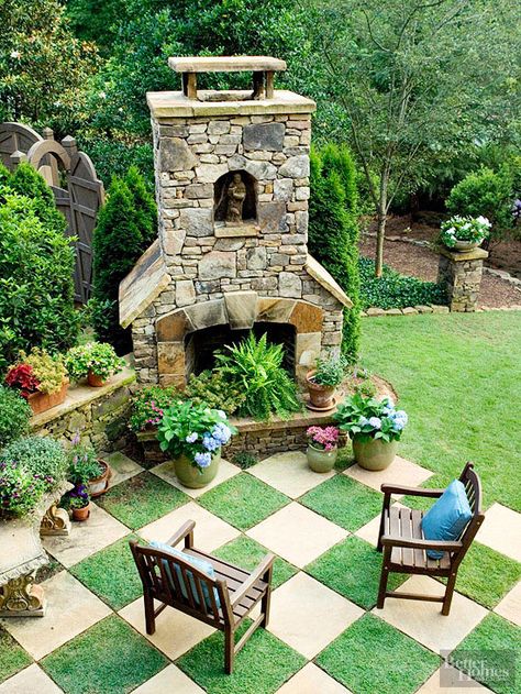 Backyards are meant to be enjoyed. Use these brilliant patio landscaping ideas to DIY an outdoor oasis in your yard. Even if your outdoor space is small, you’ll get inspired by these ways to enhance your landscape with a patio or porch. Lawn Furniture, Secret Gardens, Landscape Designs, The Secret Garden, Patio Landscaping, Garden Pathway, Dream Backyard, Landscape Projects, Outdoor Fireplace