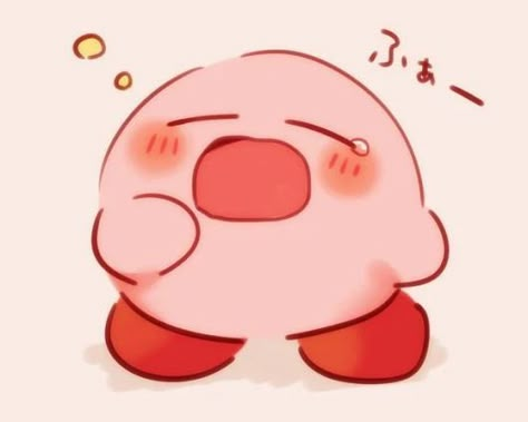 Sleepy Kirby, Kirby Memes, Kirby Stuff, Kirby Character, Kirby Art, Dessin Adorable, Cute Little Drawings, Kawaii Wallpaper, Kawaii Drawings